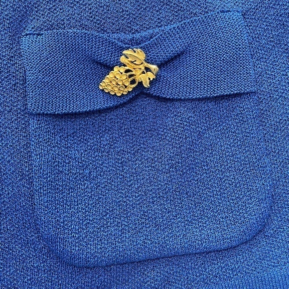 Castleberry women’s vintage knit Roya blueGardigan/ sweater long sleeve . - Picture 4 of 6